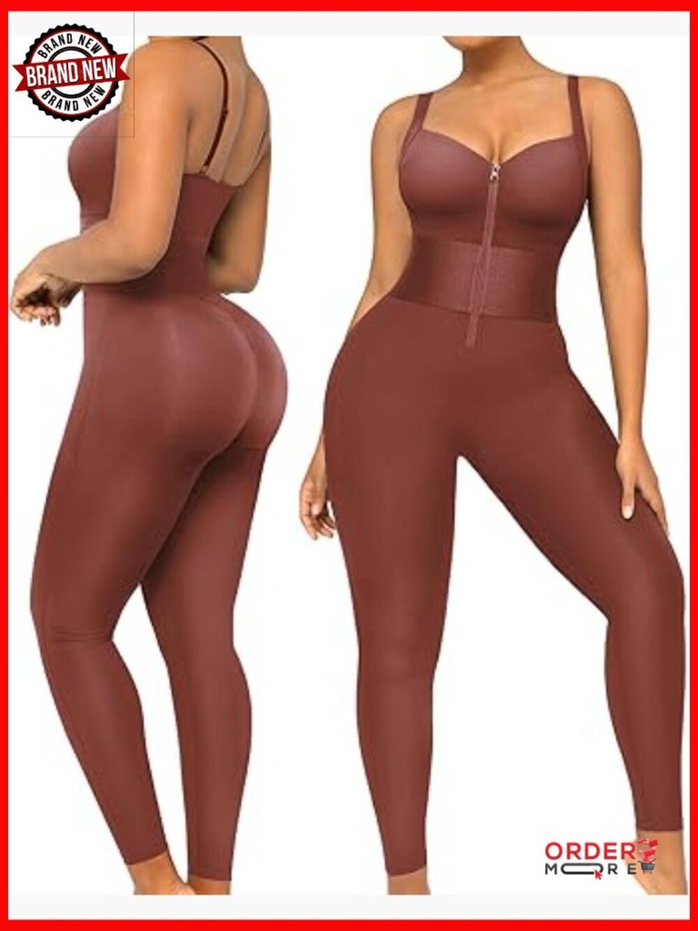 Women's Tummy Control One Piece Jumpsuit Yoga Romper Bodycon Shapewear